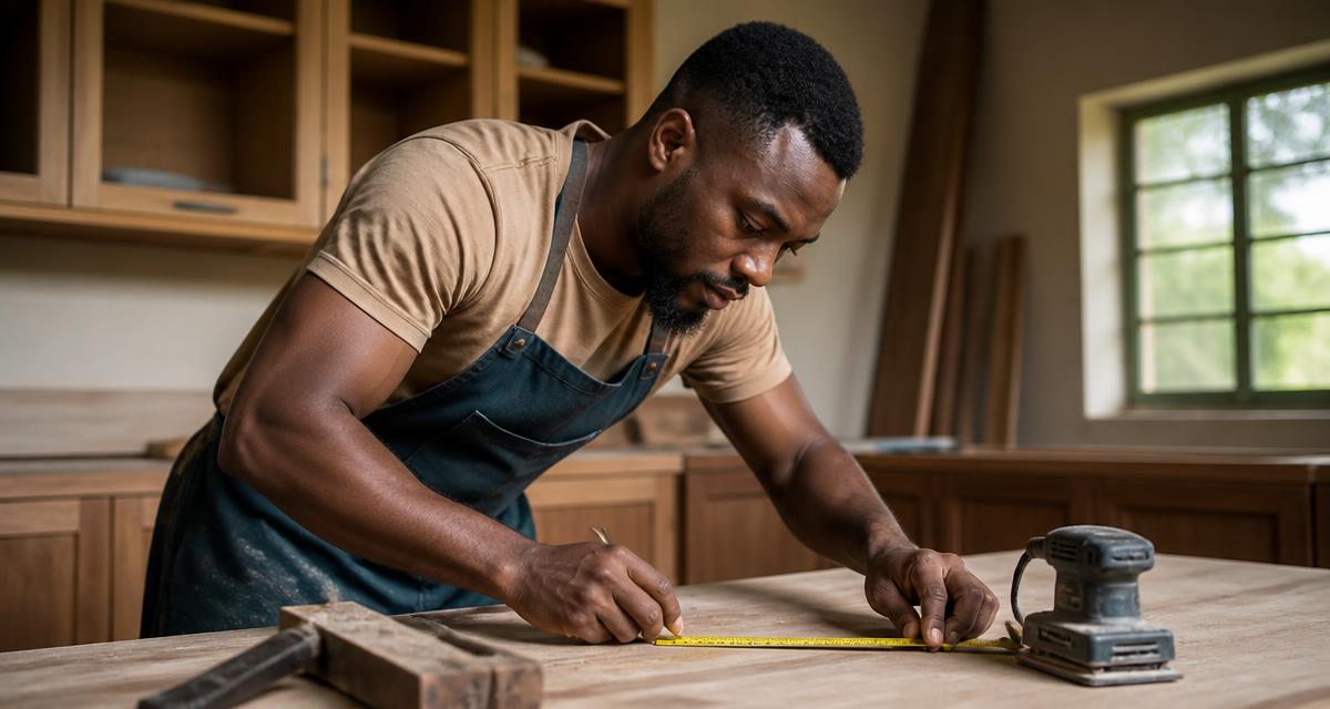 A skilled artisan at work on a home project in Abuja